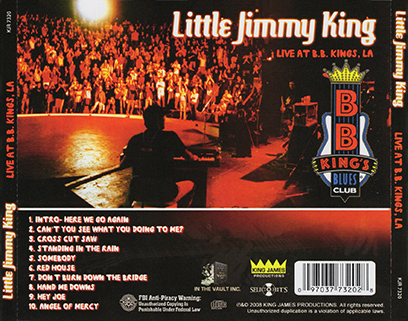 Little Jimmy King CD Live At BB Kings, LA tray out